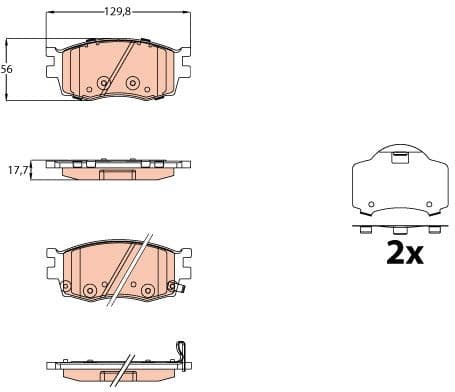 Brake Pad Set, disc brake GDB3626 - image 2