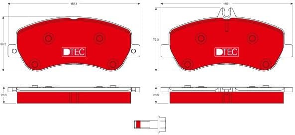 Brake Pad Set, disc brake DTEC COTEC GDB1798DTE - image 2