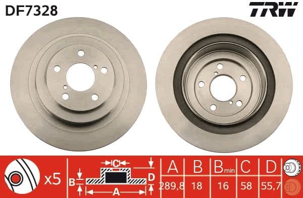 Brake Disc DF7328 - image 2