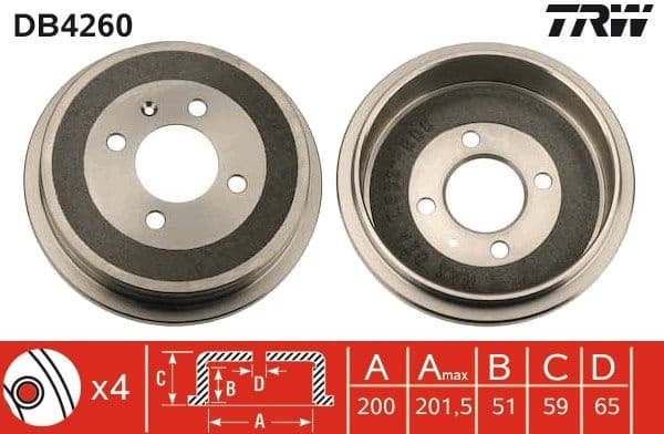 Brake Drum DB4260 - image 3