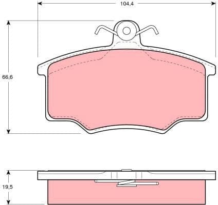 Brake Pad Set, disc brake GDB863 - image 2