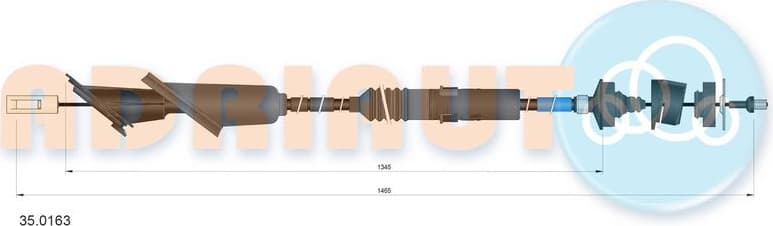 Cable Pull, clutch control 35.0163