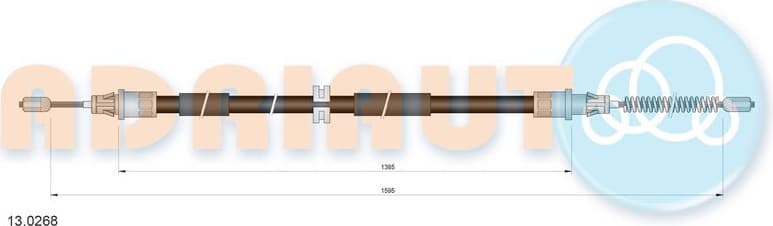 Cable Pull, parking brake 13.0268