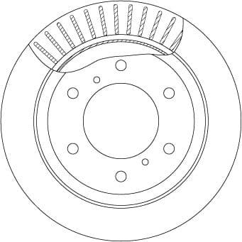 Brake Disc TRW SINGLE DF7061S - image 2