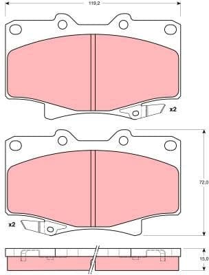Brake Pad Set, disc brake GDB1154 - image 2