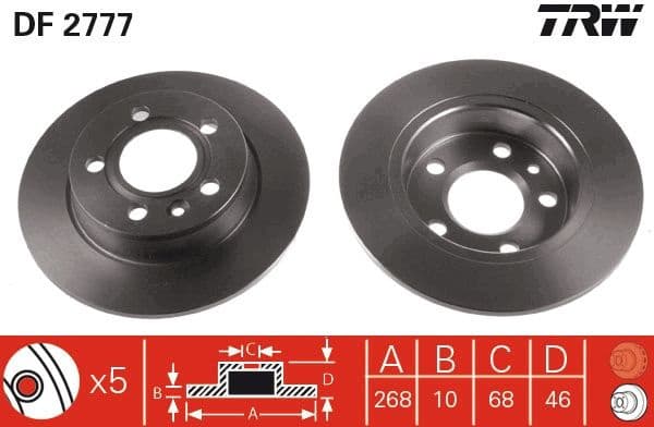 Brake Disc DF2777 - image 3