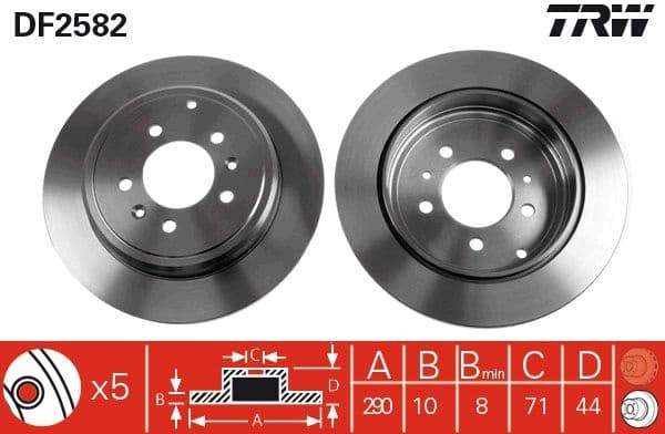 Brake Disc DF2582 - image 3