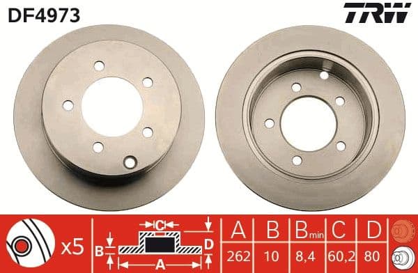 Brake Disc DF4973 - image 3