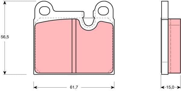 Brake Pad Set, disc brake GDB919 - image 3