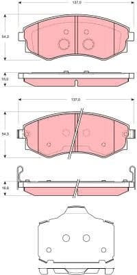 Brake Pad Set, disc brake GDB3365 - image 2
