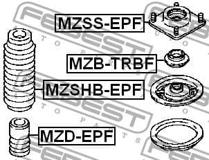 Protective Cap/Bellow, shock absorber MZSHB-EPF - image 2