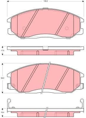 Brake Pad Set, disc brake GDB3257 - image 2