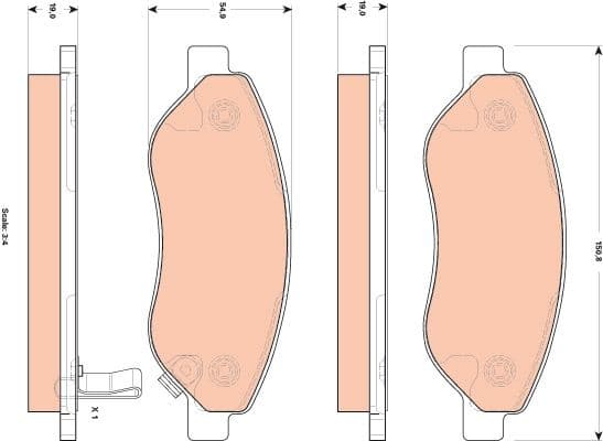 Brake Pad Set, disc brake GDB1713 - image 2