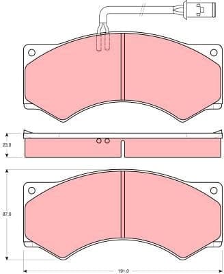 Brake Pad Set, disc brake GDB5054 - image 3