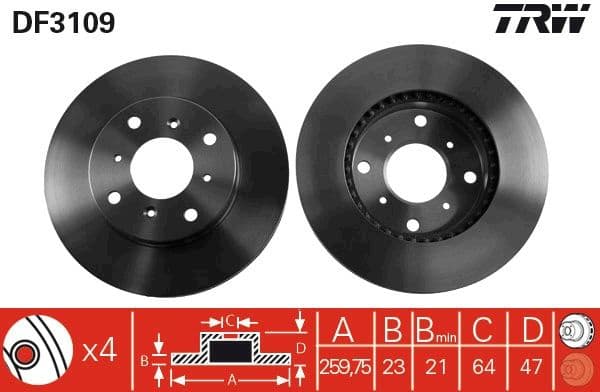 Brake Disc DF3109 - image 3