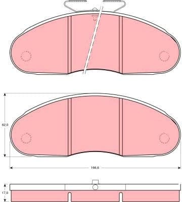 Brake Pad Set, disc brake GDB827 - image 2