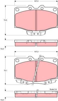 Brake Pad Set, disc brake GDB1133 - image 2