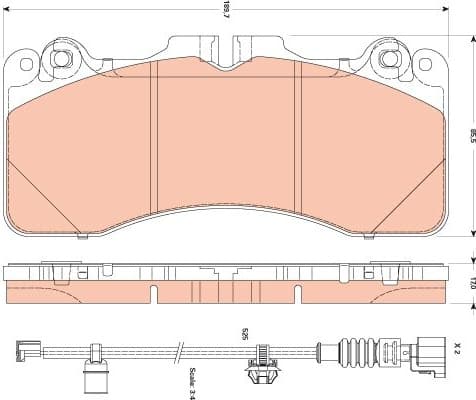 Brake Pad Set, disc brake GDB3506 - image 2