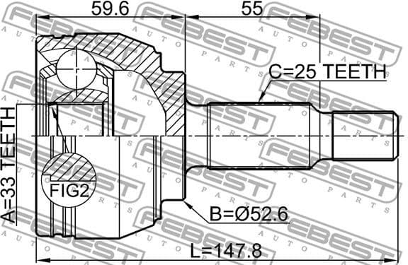 Joint Kit, drive shaft 2410-DUST - image 2
