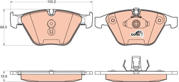 Brake Pad Set, disc brake COTEC GDB2021 - image 3