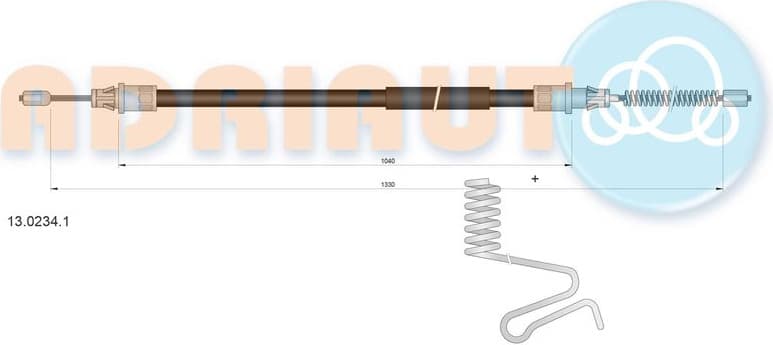 Cable handbrake 13.0234.1 - image 2