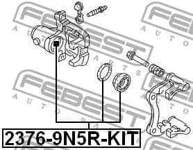 Repair Kit, brake caliper 2376-9N5R-KIT - image 2