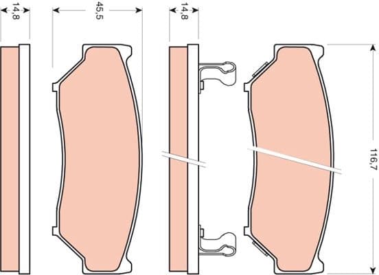 Brake Pad Set, disc brake GDB3436 - image 2