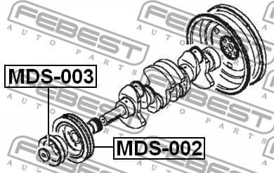 Belt Pulley, crankshaft MDS-002