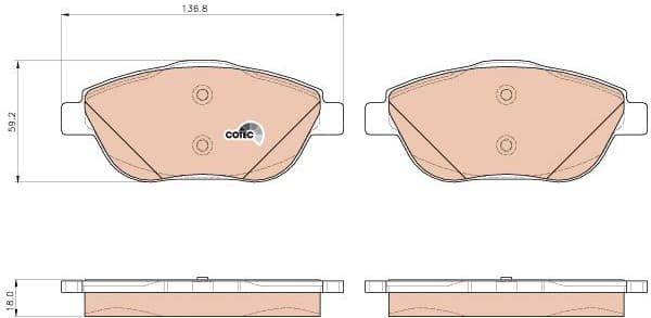Brake pads front, Top Quality GDB1926 - image 3