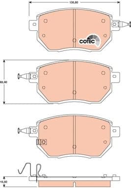 Brake Pad Set, disc brake COTEC GDB3416 - image 3