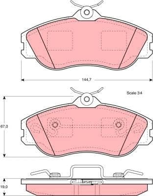 Brake Pad Set, disc brake GDB815 - image 2
