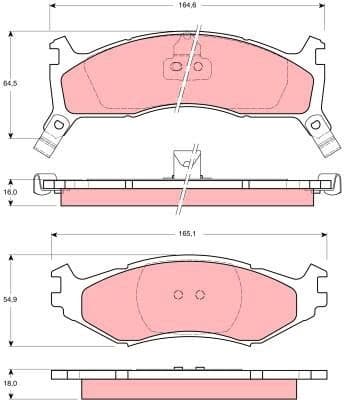Brake Pad Set, disc brake GDB1158 - image 2