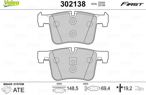 Brake Pad Set, disc brake ESSENTIAL 302138