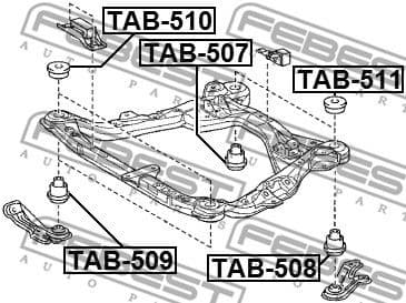 Mounting, support frame/subframe TAB-507 - image 2