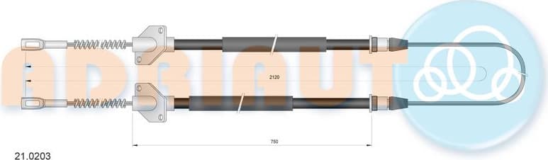 Cable Pull, parking brake 21.0203