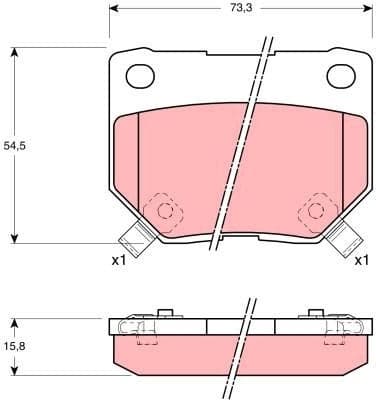 Brake Pad Set, disc brake GDB1007 - image 2