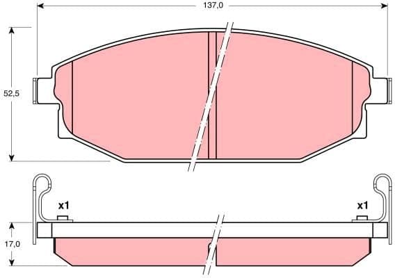 Brake Pad Set, disc brake GDB3232 - image 3