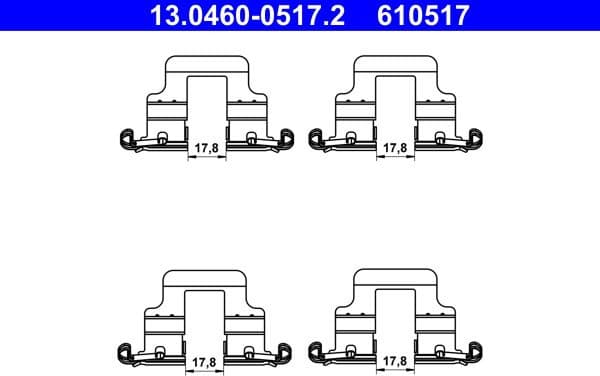 Accessory Kit, disc brake pad 13.0460-0517.2