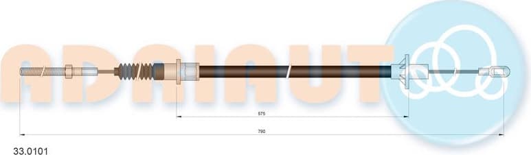 Cable Pull, clutch control 33.0101