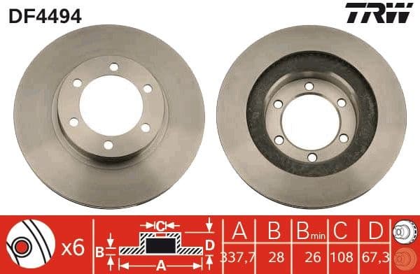 Brake Disc DF4494 - image 2