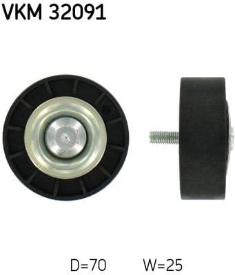Deflection/Guide Pulley, V-ribbed belt VKM 32091 - image 2