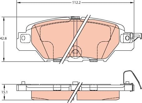 Brake pads rear, Top Quality GDB2163 - image 2