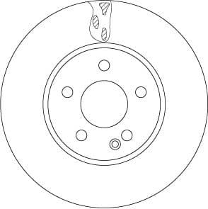 Brake Disc TRW SINGLE DF6745S - image 2