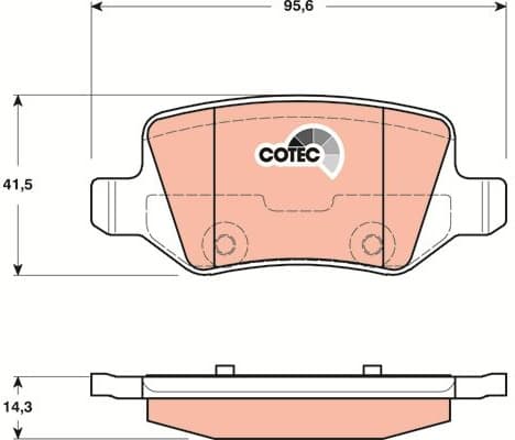 Brake pads rear, Top Quality GDB1481 - image 3