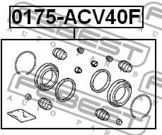 Repair Kit, brake caliper 0175-ACV40F - image 2