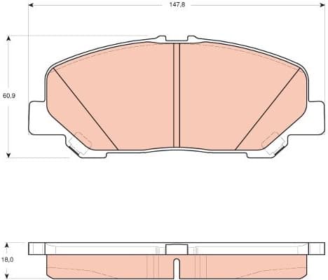 Brake Pad Set, disc brake GDB3455