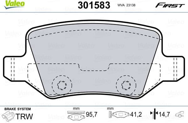 Brake Pad Set, disc brake ESSENTIAL 301583