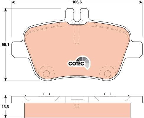 Brake pads rear, Top Quality GDB1920 - image 3