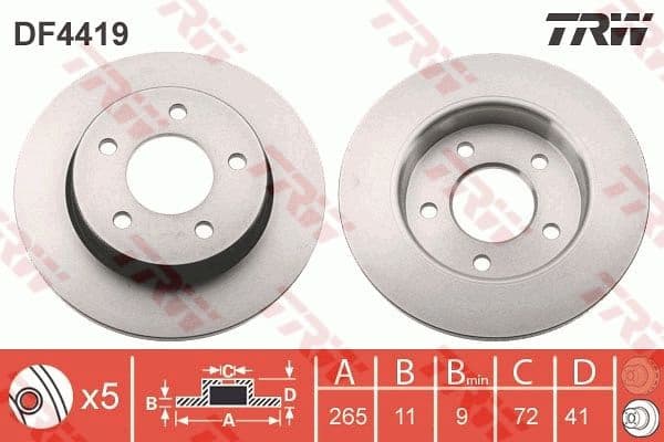 Brake Disc DF4419 - image 3