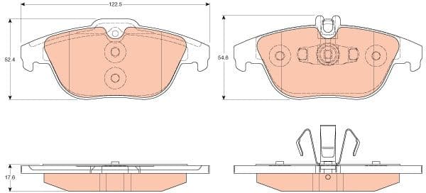 Brake Pad Set, disc brake GDB2051 - image 3